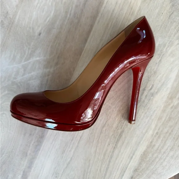 Christian Louboutin Neofilo 120 Patent Pumps Rouge 38.5 - Picture 6 of 11